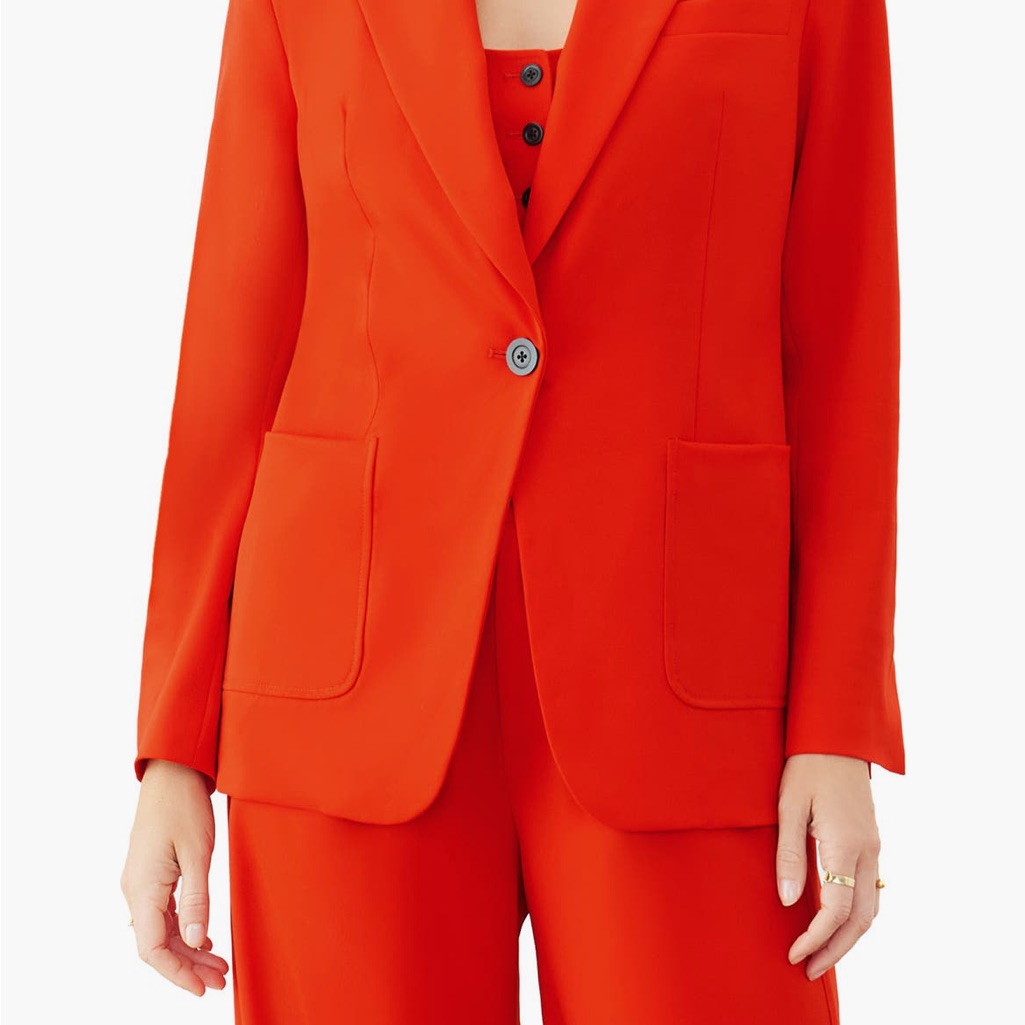 Chic Women's Orange Blazer
